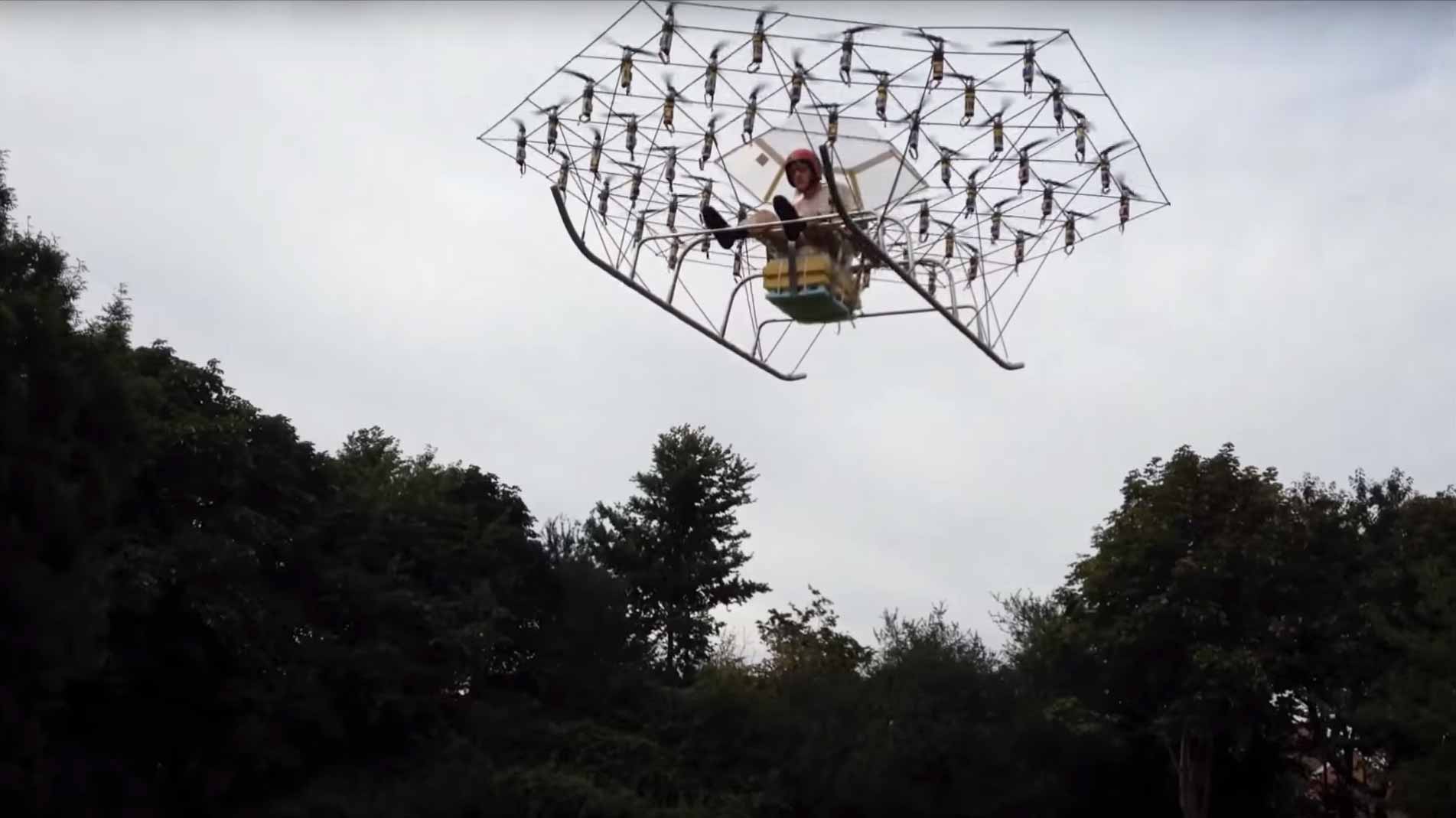 21st Century Aviation Pioneer Takes Off In A 54Propeller Super Drone