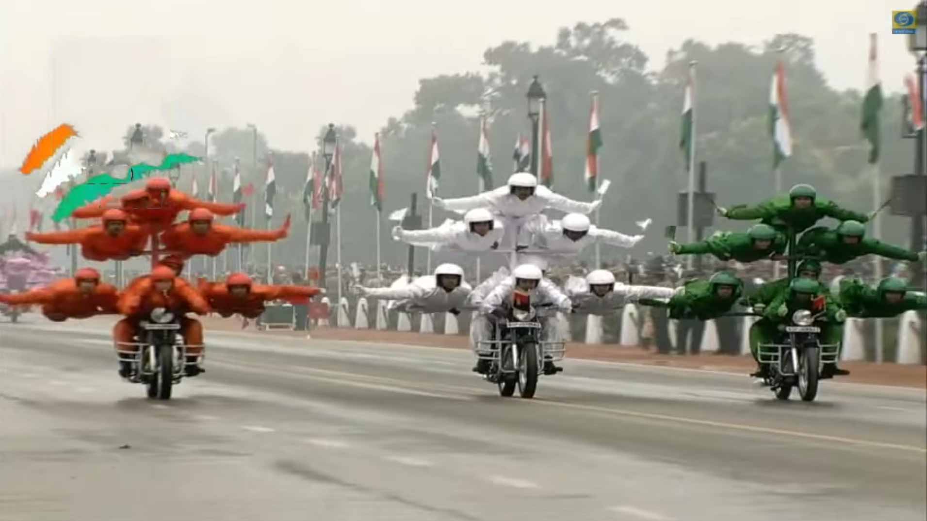 Amazing Motorcycle Display At The Republic Day Parade In New Delhi India