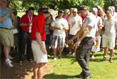 Golf Ball Lands In Spectators Pocket