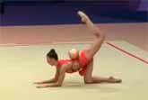 Polina Berezina's Mesmerizing Ball Routine at the 2023 World Championships in Valencia