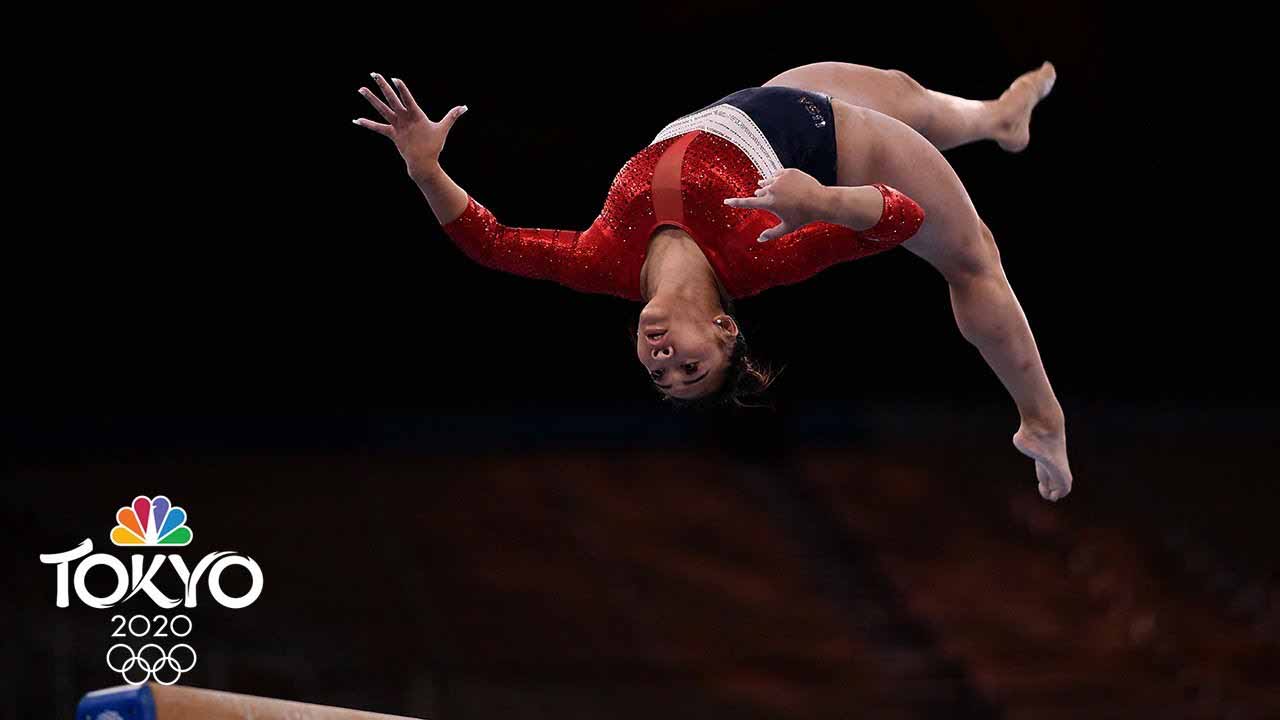 Suni Lee Nails Uneven Bars Gymnastics Team Final Tokyo Olympics 2021